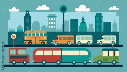 A display showcasing the history and evolution of public transportation in the city.