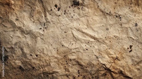 A close-up of old crumpled paper with dark stains and a weathered texture perfect for a vintage background