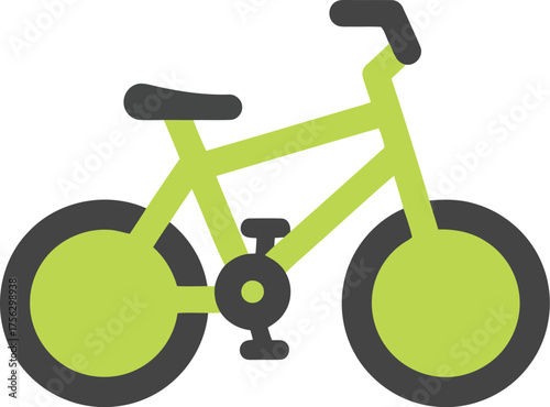 Bright green bmx bike fun outdoor activity vector