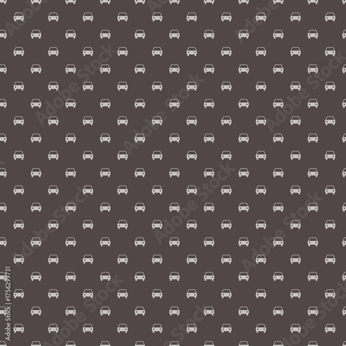 Car Pattern – Minimal White Vehicle Icons on Dark Background