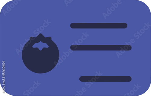 Blue id card flat icon identification card security access concept vector