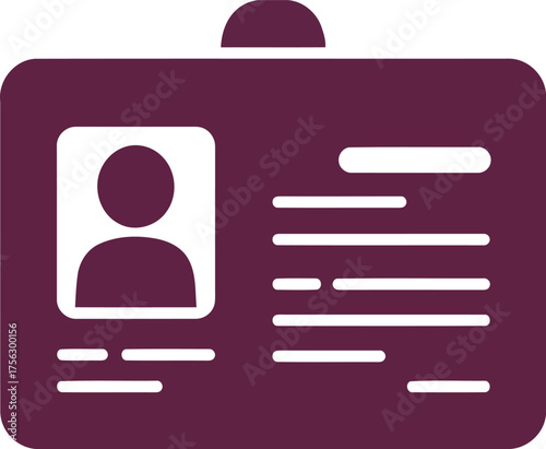 Modern identity card icon employee access pass corporate id badge vector