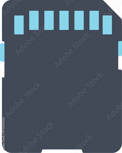 Micro sd card memory storage technology digital data storage vector