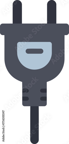 Modern electric power plug vector icon technology concept vector