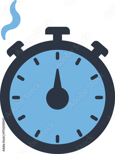 Retro stopwatch icon time measurement concept vector