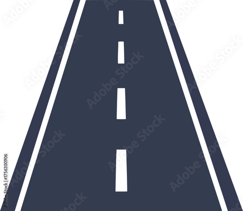 Perspective view of highway road with lanes and stripes icon vector