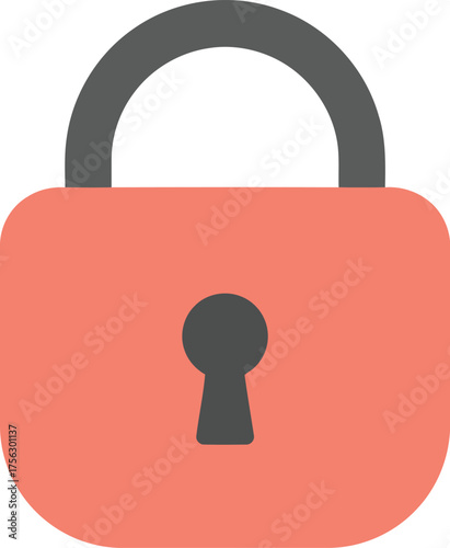 Secure padlock icon for data protection privacy security concepts vector