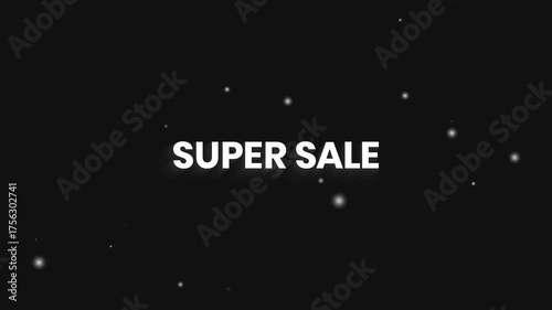 Super Sale Clean Elegant Text Reveal Animation 4K – Seasonal Shopping Event Promotion