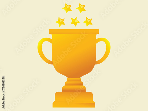 gold vector winner trophy cup award