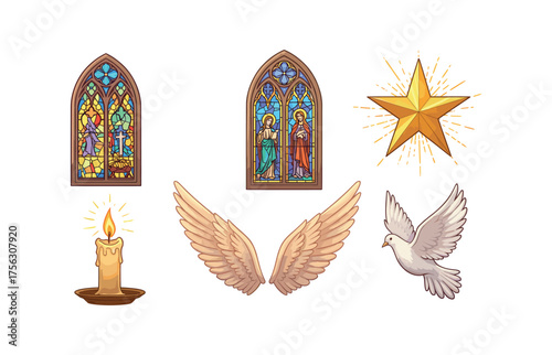 Christian symbols for faith and worship design projects