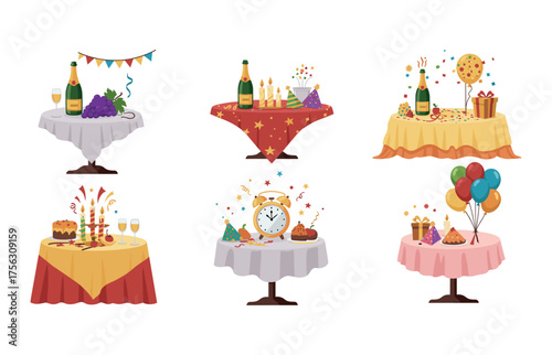 Celebration and party icons for event planning and festive decor