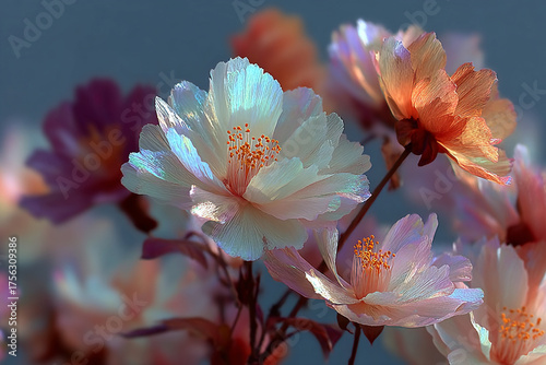 Soft blurred Y2K floral vintage background — nostalgic retro aesthetic with pastel tones