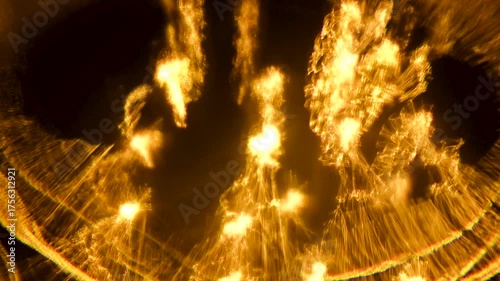 Abstract dynamic background of neon glow lines on dark background. Reflection of human thoughts and reasoning, neuroprocesses in brain, emotional state, over thinking