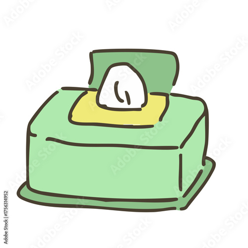 おしりふき・ウェットティッシュの手描きイラスト