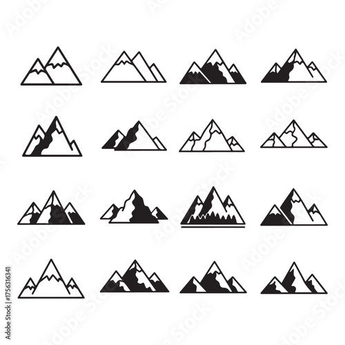 “Mountain Silhouette Vector Bundle”