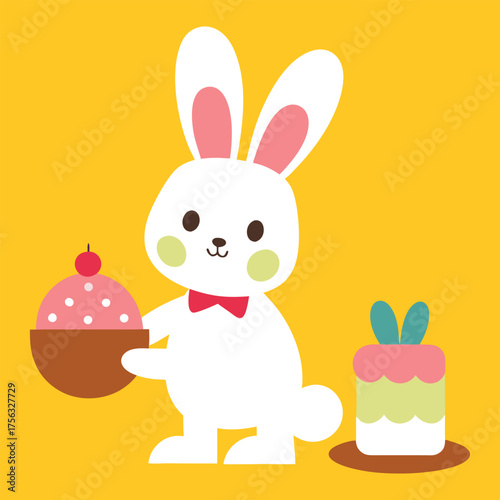 Pastel brush strokes combined with easter egg in artistic seasonal theme Vector illustration