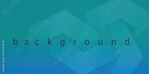 Abstract digital green futuristic technology concept with hexagons. geometric stripe line art design for poster, brochure, cover, banner, website, header