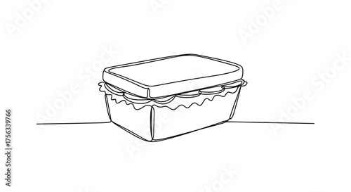 Food storage container with lid for meal prep and organization  