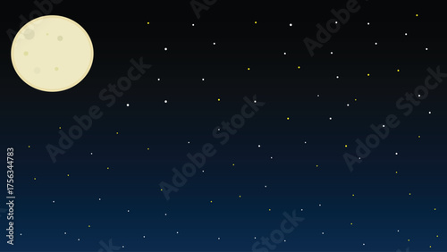 Night sky and stars moon stars illustration background vector file