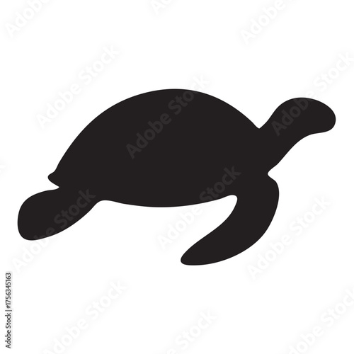 Kemp’s Ridley sea turtle silhouette