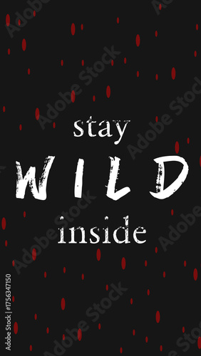 Stylish White Text Slogan 