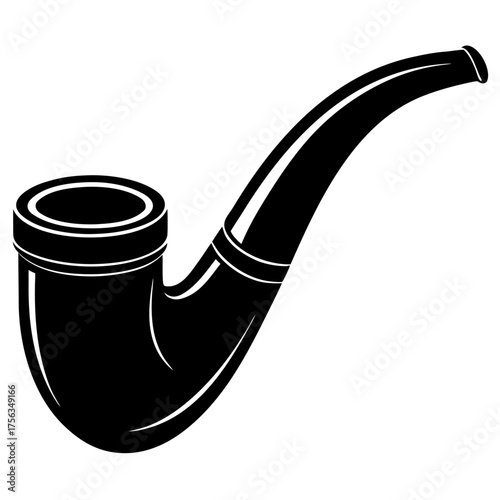 Silhouette of Pipe on white background