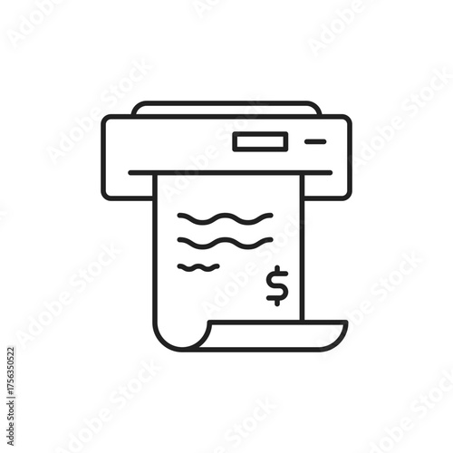 Print Icon, Hardcopy Receipt Presentation Asset.