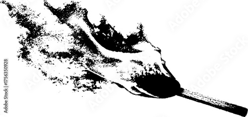 Dynamic high contrast burning match design for posters and art projects