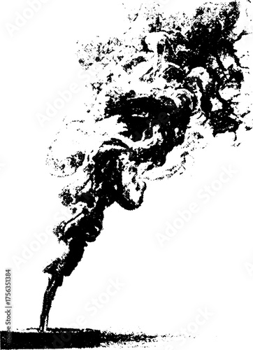 Black and white high contrast smoke art for creative design projects