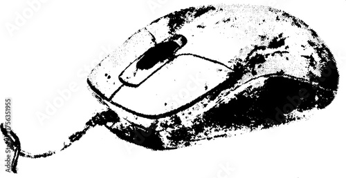 High contrast computer mouse design for print and poster projects