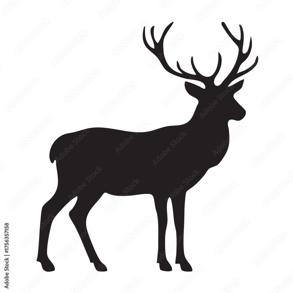 Obraz premium Deer shape silhouette