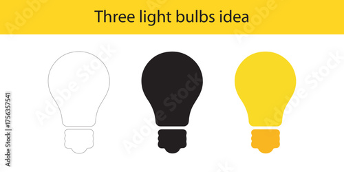 Creative light bulbs illustration generating innovative ideas and solutions