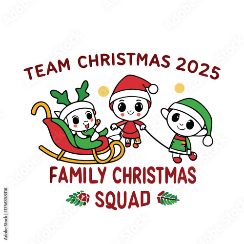 Modern Christmas T-Shirt Design Template