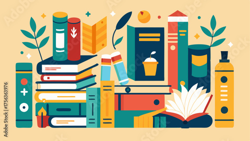A collection of books on different writing styles and genres.