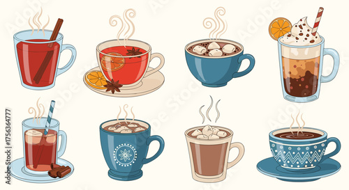 Cozy beverages for cold days a delightful collection of warm drinks.