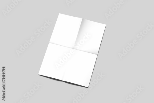 Blank A4 Flyer Brochure Mockup White