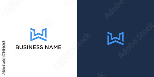 Modern Letter W Monogram Logo Design for Corporate and Technology Branding