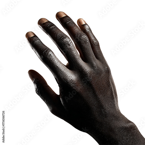 hand on white background