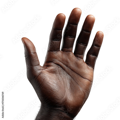hand on white background