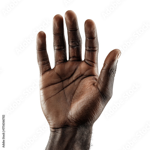 hand on white background