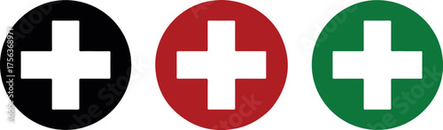 Medical Cross, First aid medical sign flat icon 