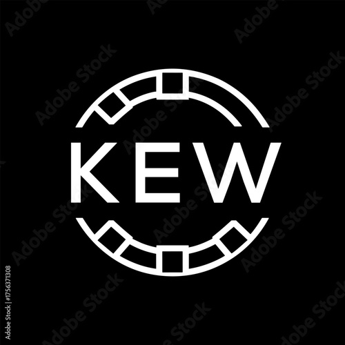 Clean Line Art Monogram Emblem for Brands, KEW Later Logo, Unique Letter  Logo with Circular Motif, 

KEW logo, minimalist, KEW modern, circle, KEW monogram, letter KEW mark, KEW  geometric, KEW abstr