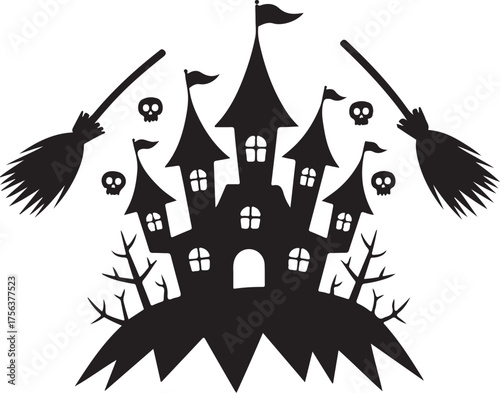 Grim Reaper with Scythe – Dark Death Skeleton in Hooded Robe Illustration
