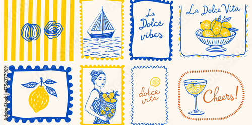 Celebrating la dolce vita with cheerful designs of lemons and sailing adventures