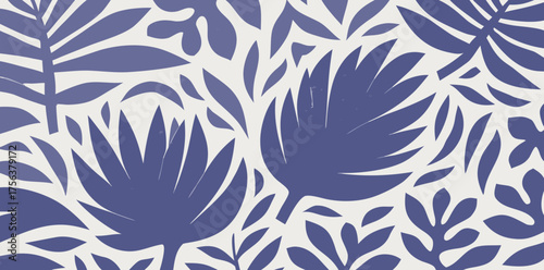 Bold and vibrant botanical patterns capturing the essence of nature in a modern design for creative spaces