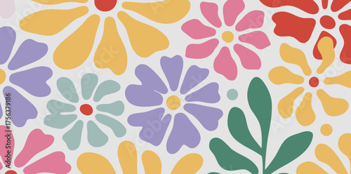 Colorful floral pattern brings joy and brightness to any space, enhancing creativity and inspiration during springtime