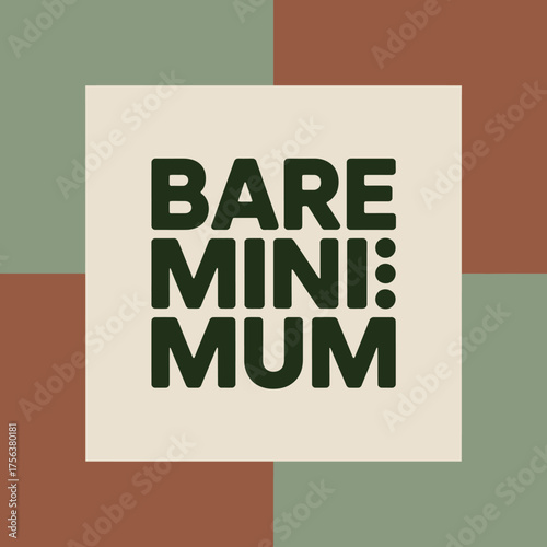 Bare minimum text design minimalist typography with geometric color blocks and subtle texture modern clean graphic for branding and web content vector