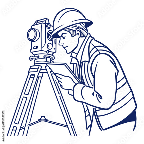 Vector art of surveyor