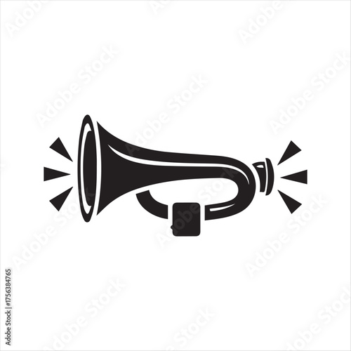 Speaker monoline icon for air raid alert notifications