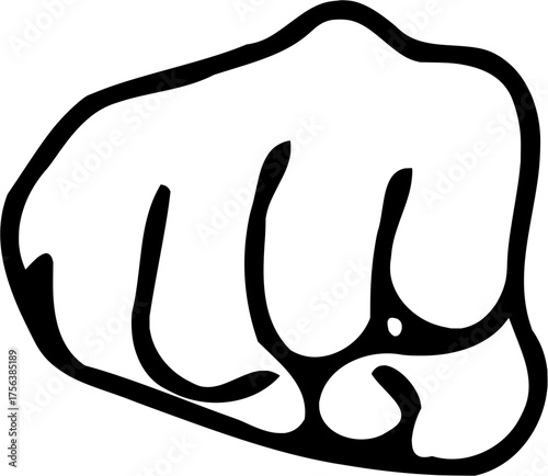 Powerful clenched fist symbol representing strength, unity, and determination for impactful visual messaging and protest movements.